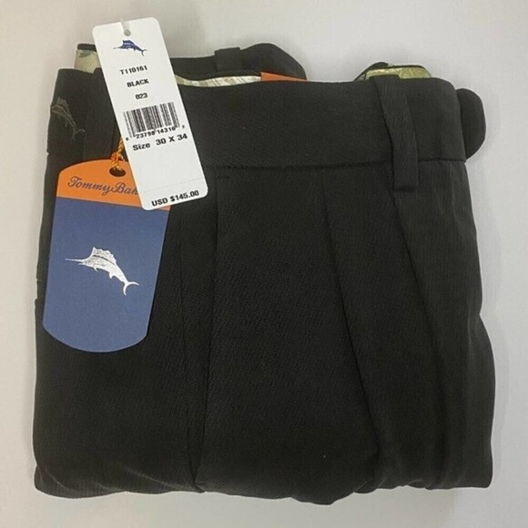 Tommy Bahama Pants Mens Black Straight Leg Pocket Casual - Picture 3 of 9